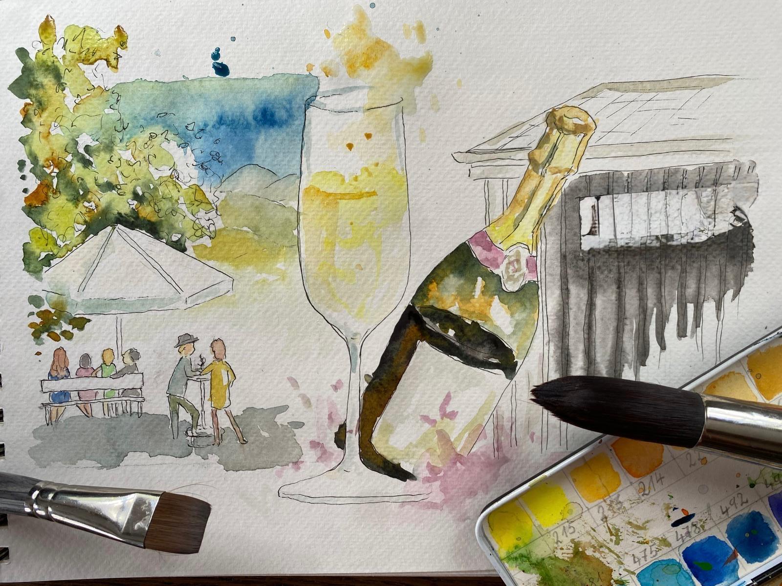 🌊✏️ Pinseln mit Prosecco – Sketchen am Biggesee (12.07.2026)